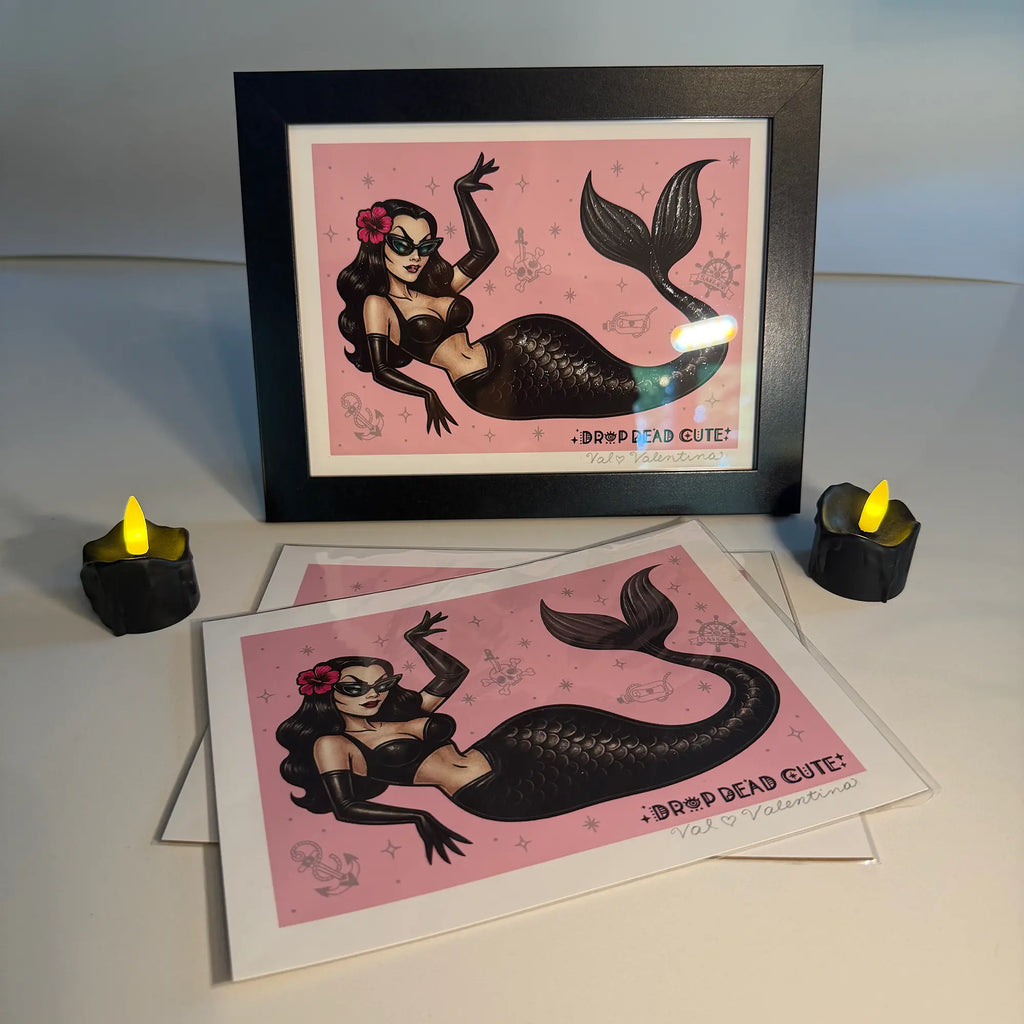 Dark Siren 8 x 6 - Illustration Pin-Up, Fine Art Giclée Print