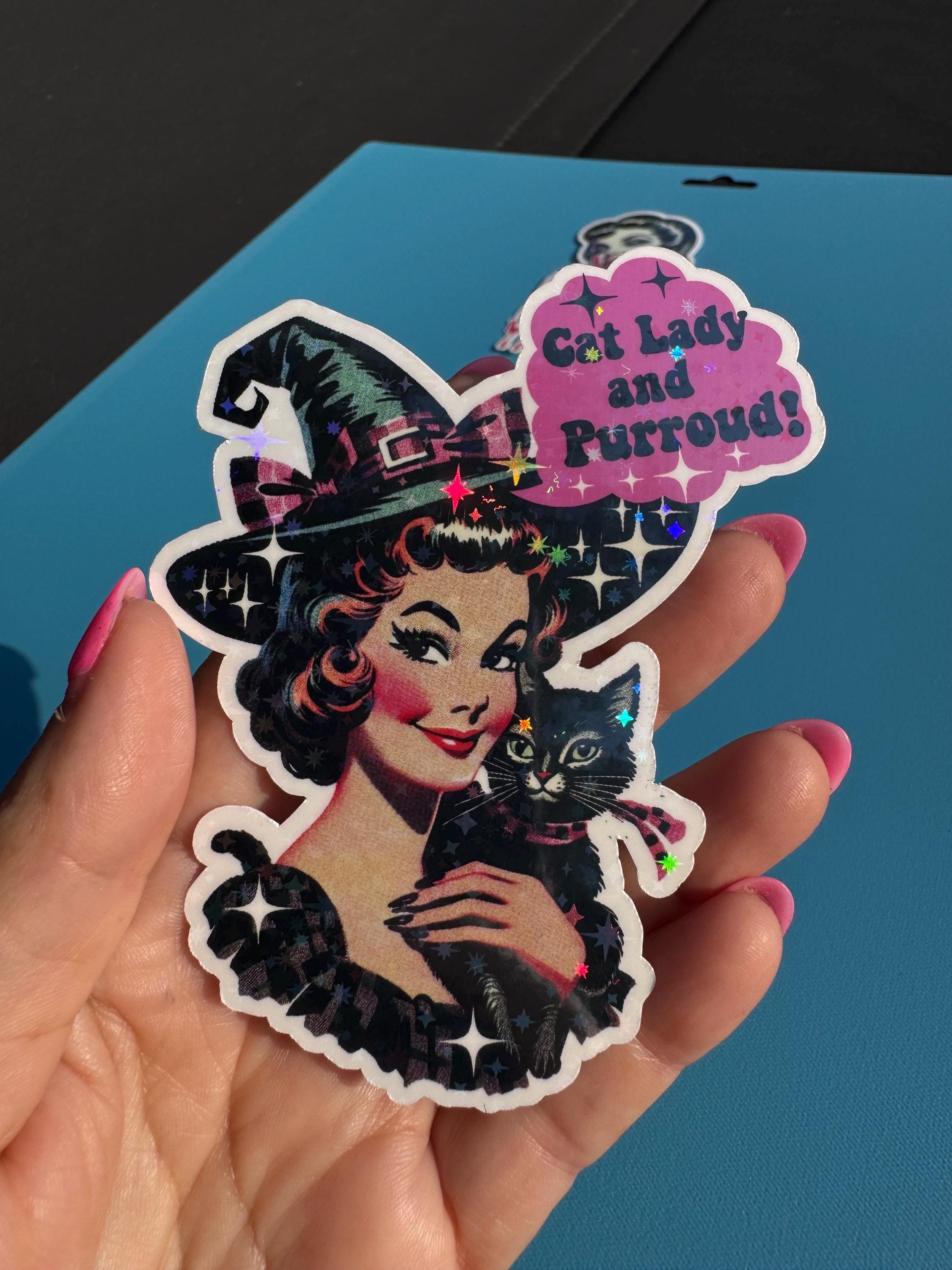 Strawberry Cat Holographic Sticker