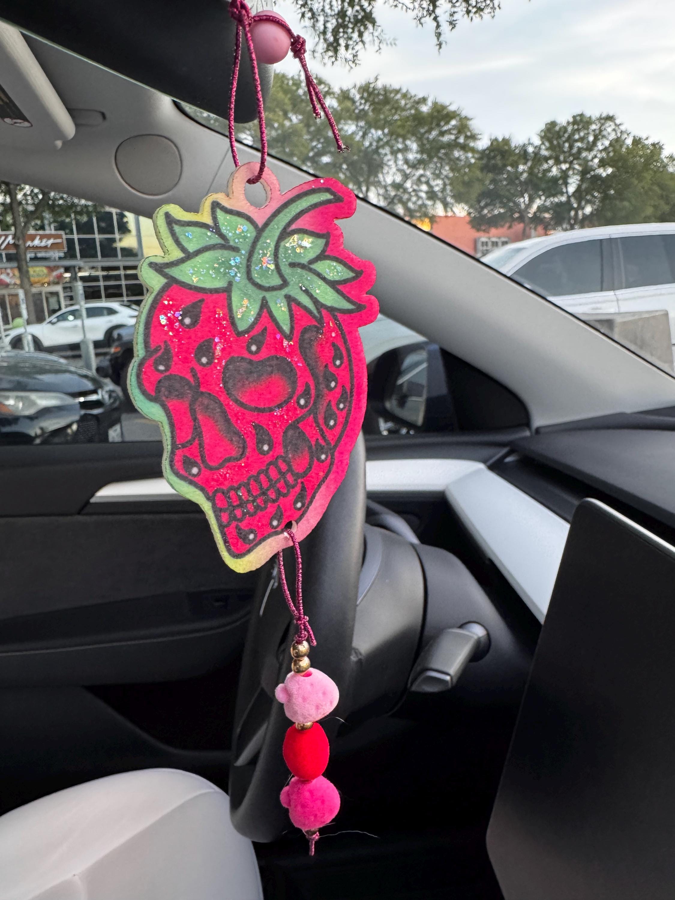 Skull Strawberry Car Freshie