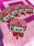 Strawberry Cat Holographic Sticker