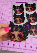 Batty Boo Girl Holographic Sticker